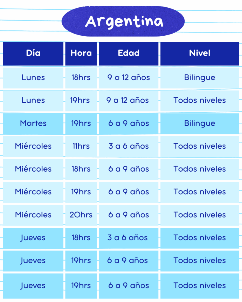 Horarios junio
